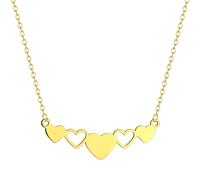 ZIAFRPN Exquis clavicule Amour Coeur Or Couleur Collier pour Femmes Fille en Acier Inoxydable Ras de Cou Femme Simple Bijoux Cadeaux