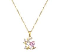 ZIAFRPN Exquis Feuille d’Amour Zircon Tempérament Magnifique Collier Personnalité Fille All-Match Clavicule Chaîne en Acier Inoxydable Cadeau