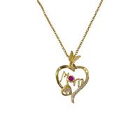 ZIAFRPN Exquis Mode Micro-Set Papillon Amour MM Collier Classique Personnalisé en Acier Inoxydable Rouge Fête Dîner Cadeau