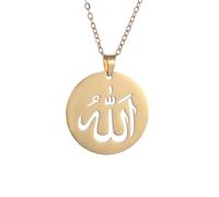 ZIAFRPN Exquis Musulman Allah Pendentif Collier Hommes Femmes Mode Chanceux Arabe Amulette Bijoux Cadeau