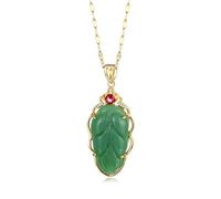 ZIAFRPN Exquis Pierre Verte Pendentif RAS de Cou Colliers Pour Femmes Super Surprise Filles Cadeau D’anniversaire Femme Cou Bijoux
