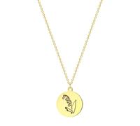 ZIAFRPN Fleur de Naissance Disque sculpté Femmes européennes et américaines Collier géométrique Cadeaux Bijoux