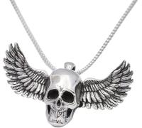 ZIAFRPN Grande Taille Ange déchu Ailes crâne Pendentif Collier Personnalité des Hommes Unique Mode Party Bijoux Cadeau félicitations Cadeaux