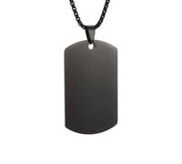 ZIAFRPN Hip Hop Style Militaire Dog Tag Pendentif Collier pour Hommes Femmes personnalisé Id Name Jewelry félicitations Cadeaux