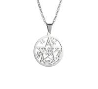 ZIAFRPN Hommes juif hébreu tétragramme Pentagramme Pendentif Collier amulette israélienne Bijoux