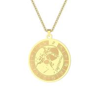ZIAFRPN Horoscope Signe du Zodiaque Sagittaire Pendentif Collier pour Hommes Femmes Sagittaire Médaille Charme Tour de Cou Chaîne Anniversaire Bijoux Cadeau Cadeau