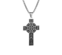 ZIAFRPN Irlandais Celtique Noeud Croix Pendentif Collier pour Hommes Femmes Mode Lucky Amulette Bijoux félicitations Cadeaux