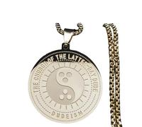 ZIAFRPN L’église du Dude des Derniers Jours DUDÉISME en Acier Inoxydable Tai Chi Yin Yang Gossip Gold Color Collier Bijoux bisuteria 611-QKC