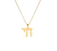 ZIAFRPN Lettre hébraïque Hai Chai Collier Signe de Vie Bijoux Cadeau de Hanoukka juif juif Traditionnel