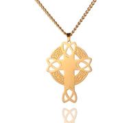 ZIAFRPN Lucky Irish Cut-Out Celtic Knot Ring Love Cross Bijoux à la Mode