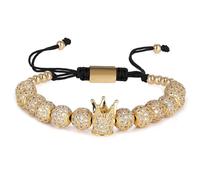ZIAFRPN Luxe Hommes Perle Bracelet Bijoux Charme 6MM Micro Pave CZ Boule Macramé Bracelets Faits Main Pulseira Cadeau de Vacances