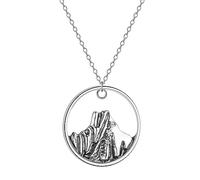 ZIAFRPN Machapuchare série Montagnes du Monde Pendentif Collier pour Femmes Filles breloque Cou chaîne Bijoux