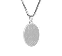 ZIAFRPN Maçonnique Exquis Tout Voir œil Soleil et Lune Motif Collier Hommes Femmes amulette Bijoux