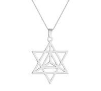 ZIAFRPN Merkaba Star Zen Yoga Yoga Juif Mystique Géométrique Tétraèdre Bijoux