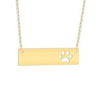 ZIAFRPN Mesdames collier unisexe chien tag chaîne Dog Paw Colliers pour les femmes Rose Banner Footprint Tag Pendentif Pet Lovers Chain Chokers cadeaux de mode