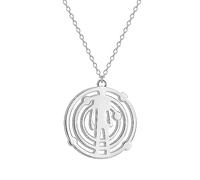 ZIAFRPN Mesdames collier unisexe chien tag chaîne Kid Cudi Homme On The Hollow Out Moon Pendentif Collier cadeaux de mode