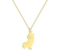 ZIAFRPN Mesdames collier unisexe chien tag chaîne Licorne Alpaga Collier Pour Les enfants Rose Plaqué Dessin animé Animal BFF Amitié Bijoux Cadeaux de mode