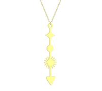 ZIAFRPN Minuscule Soleil Étoile Flèche Bâton Pendentif Collier Femmes Fille Géométrique Charme Cou Chaîne Esprit Totem Bijoux