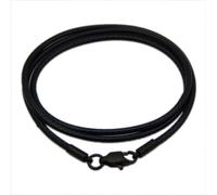 ZIAFRPN Mode 70 cm Cordon de Corde en Cuir tressé en Cire Noire étanche pour Collier Pendentif DIY pour Fabrication de Collier à Homard