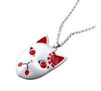 ZIAFRPN Mode Anime Démon Kimetsu No Yaiba Lame De Fantôme Collier Tanjirou Sabito Makomo Floral Renard Masque Cosplay Collier