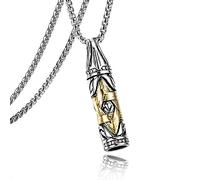 ZIAFRPN Mode Cadeau de la Bat Mitzvah en Israël Hanoukka Collier juif étoile de David Hommes Balles à Six Branches YG-02