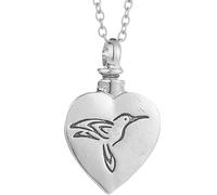 ZIAFRPN Mode Collier de Cendres en Forme de cœur, Collier d’urne en Forme de Tournesol, Marguerite et Colibri
