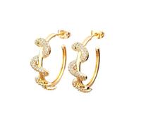 ZIAFRPN Mode Coréen Géométrique Grand Cercle Boucles D’Oreilles Couleur Or Serpent Délicat Boucles D’Oreilles Rondes Torsadées pour Femmes Bijoux De Mariage