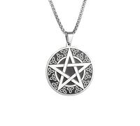 ZIAFRPN Mode Créative Cinq Branches Étoile Trinité Celtique Noeud Collier Hommes et Femmes Tendance Amulette Bijoux Accessoires félicitations cadeaux