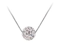 ZIAFRPN Mode Diamond IA Collier à Boule de 10mm Boîte à chaînes Mariage Luxe