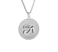 ZIAFRPN Mode égyptienne Ancienne Oeil d’Horus Médaille Pendentif Collier Hommes et Femmes Personnalisé Style Ethnique Bijoux félicitations Cadeaux