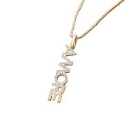 ZIAFRPN Mode Forever Love Amore Lettres Pendentif Colliers pour Femmes Cubique Anniversaire Fête Bijoux Fille Amie Cadeaux