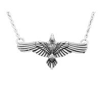 ZIAFRPN mode Hibou Celtes Corbeau Viking, Animaux nordiques, oiseaux, Corbeau volant, pendentif collier