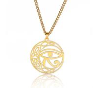 ZIAFRPN Mode Œil d’Horus Égypte Colliers chaîne pour Femmes Hommes Collier Croix Ankh Collier Ras-du-Cou Cadeau féminin