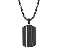 ZIAFRPN Mode Lourd Gras Dog Tag Colliers pour Hommes, Dogtags Noirs Losange texturé Pendentif, Punk Rock prezzie