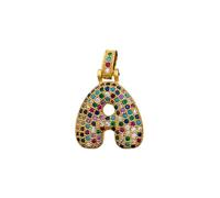 ZIAFRPN Mode Luxe 26 Lettres Zircon Pendentif Collier pour Femmes Initiales Nom Collier Mariage Fête Bijoux