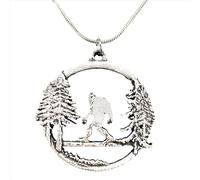 ZIAFRPN Mode Mountain Pine Tree Camping Bigfoot Pendentif Collier prezzie