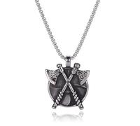 ZIAFRPN Mode Vintage Double Axe Pendentifs pour Hommes Nœud Celtique Nordique Viking Collier Amulette Bijoux Cadeau