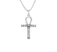 ZIAFRPN Mode Vintage égyptien Anubis Oeil d’Horus Collier Punk Croix Pendentif pour Hommes Amulette Bijoux Cadeau félicitations Cadeaux