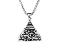 ZIAFRPN Mode Vintage Oeil D’Horus Collier pour Hommes Pyramide Égyptienne Pendentif Unique Amulette Bijoux Cadeaux