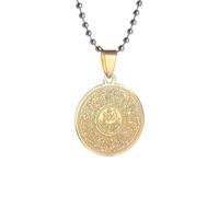 ZIAFRPN Musulman Allah Verses Pendentif Calligraphie Arabe Médaille Collier pour Hommes Femmes Aïd Bijoux Cadeaux
