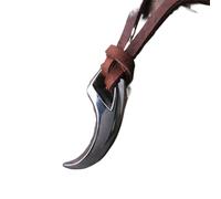 ZIAFRPN Ne jamais s’estomper Loup Croc dent Spike Pendentif Collier Hommes Femmes Animal dent Cuir Corde Collier Mode Fitness Bijoux