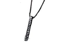 ZIAFRPN Ne jamais s’estomper mythologie Nordique Symboles Colliers Talisman Mens s Runes Amulette Pendentif Valknut Antique Bijoux en Acier