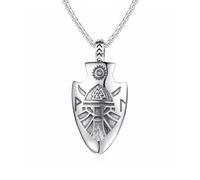 ZIAFRPN Nordique Viking Lance Tête Pendentif Colliers pour Hommes Femmes 316L Odin Runes Pointe de Flèche Collier Amulette Bijoux Cadeaux félicitations Cadeaux