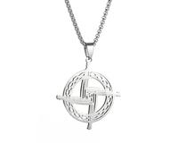 ZIAFRPN Nœud Celtique Collier Croix de Sainte Brigitte pour Hommes Femmes Mode amulette Porte-Bonheur Bijoux félicitations Cadeaux