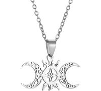 ZIAFRPN Nœud celtique Luna sorcellerie noeud de sorcière pendentif collier pour hommes et femmes Irish Lucky Jewelry félicitations cadeaux
