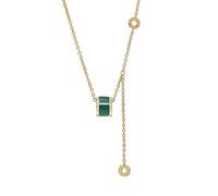 ZIAFRPN Opales Pendentif Luxe Léger Acier Pour Femmes Bijoux Tendance Personnalisée Ins Style Collier Fête Présent
