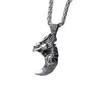 ZIAFRPN Pendentif Griffe de Dragon Rétro Ethnique Punk Bête Griffe Collier Personnalité Homme Vélo Équitation Fête Loisirs Bijoux Accessoires