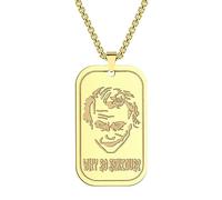 ZIAFRPN Pendentif Joker en Acier Inoxydable Joker Collier Injustice League Injustice Gang pour Hommes Bijoux