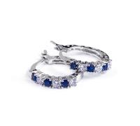 ZIAFRPN pendientes Mode Rond Cercle Clair Mosaïque CZ Zircon Stud Boucles d’Oreilles pour Femmes Bijoux brincos