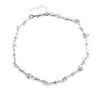 ZIAFRPN Petit Fil ronces Fer Unisexe Ras de Cou Collier Femmes Hip-hop Gothique Style Punk barbelé Fil de Fer Petites épines chaîne Ras de Cou Cadeaux